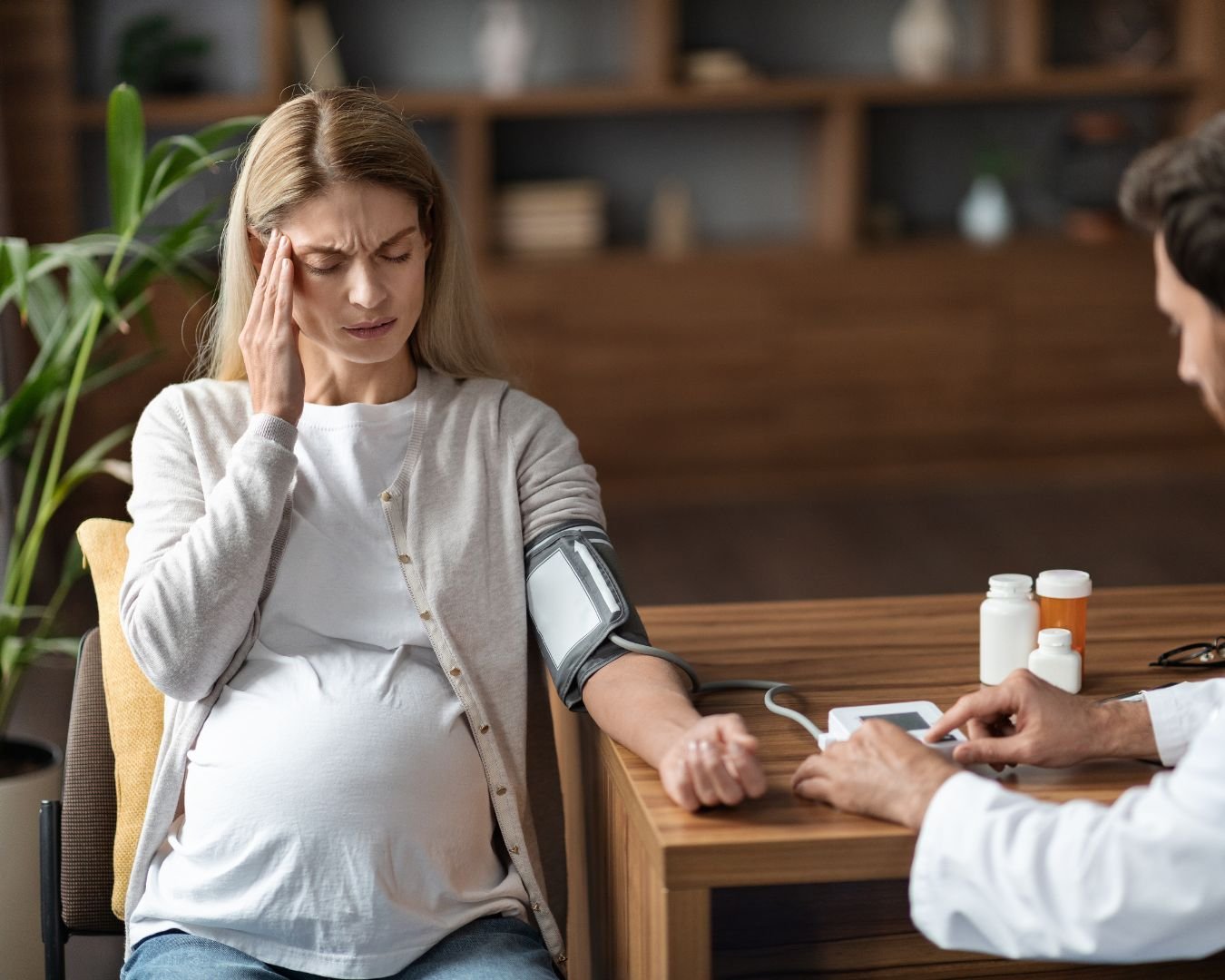 mulher gravida com pressão baixa