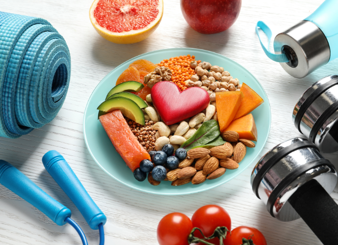 a imagem mostra algumas sugestões no estilo de vida para prevenir infarto