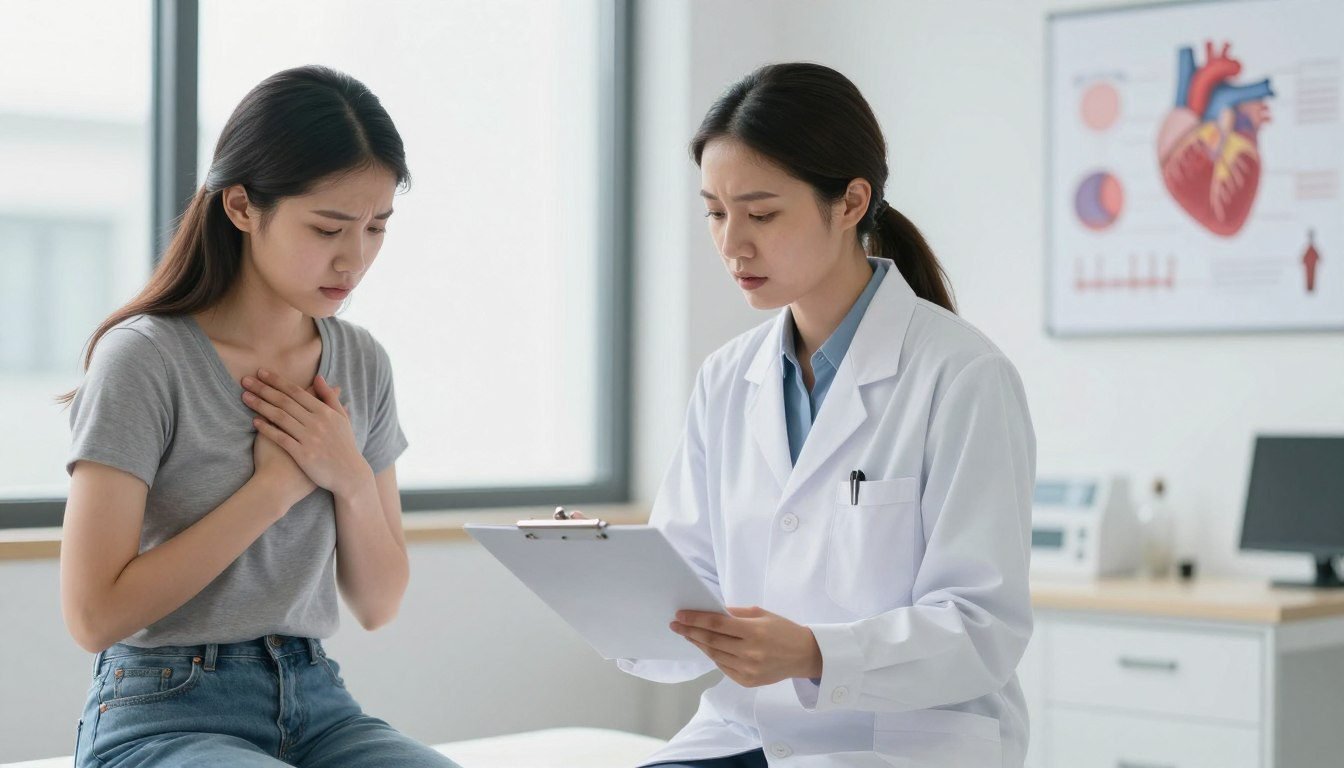 sintomas de problemas cardíacos femininos